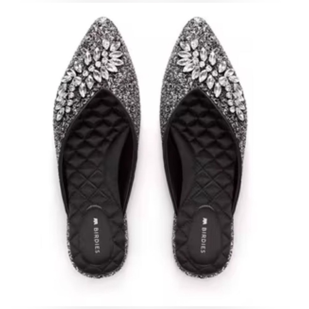 THE SWAN
Jeweled Gunmetal Sparkle 9.5 Birdies - Picture 2 of 12